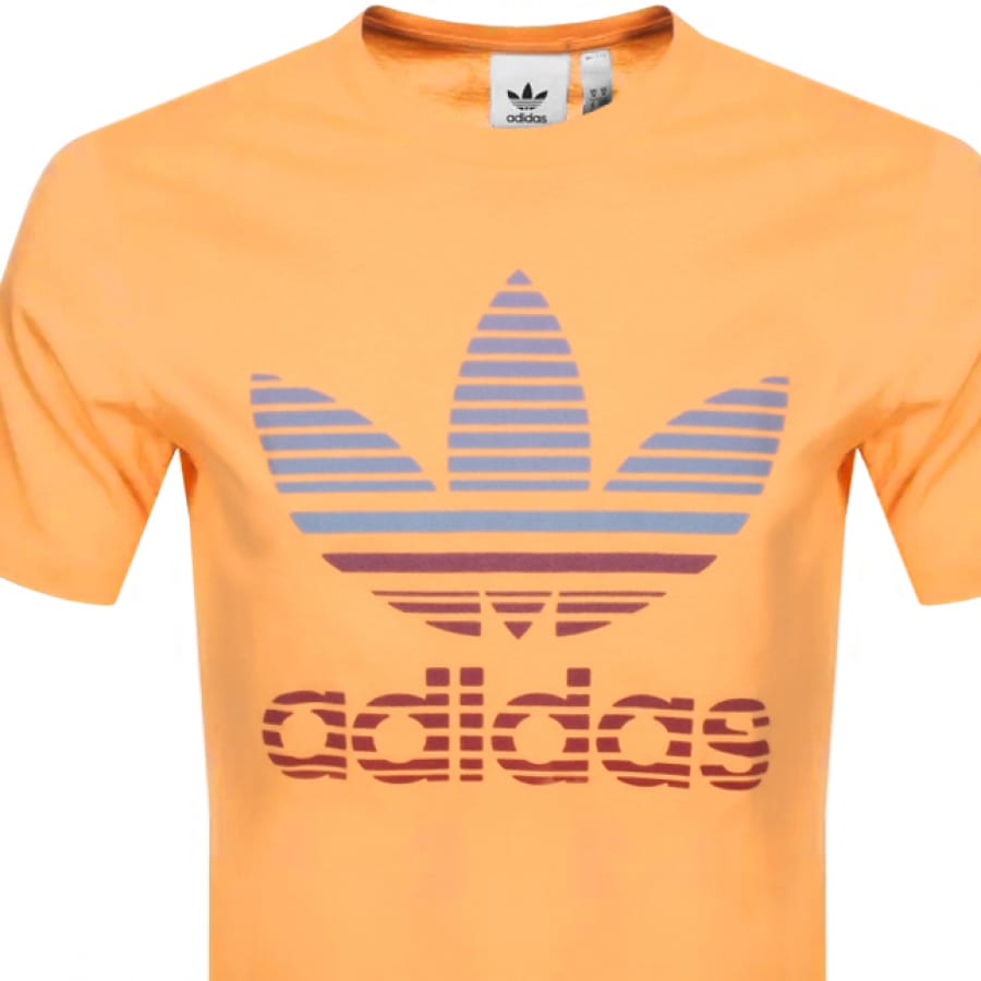 Alternative Image for Productadidas Originals Trefoil Ombre T Shirt Orange2
